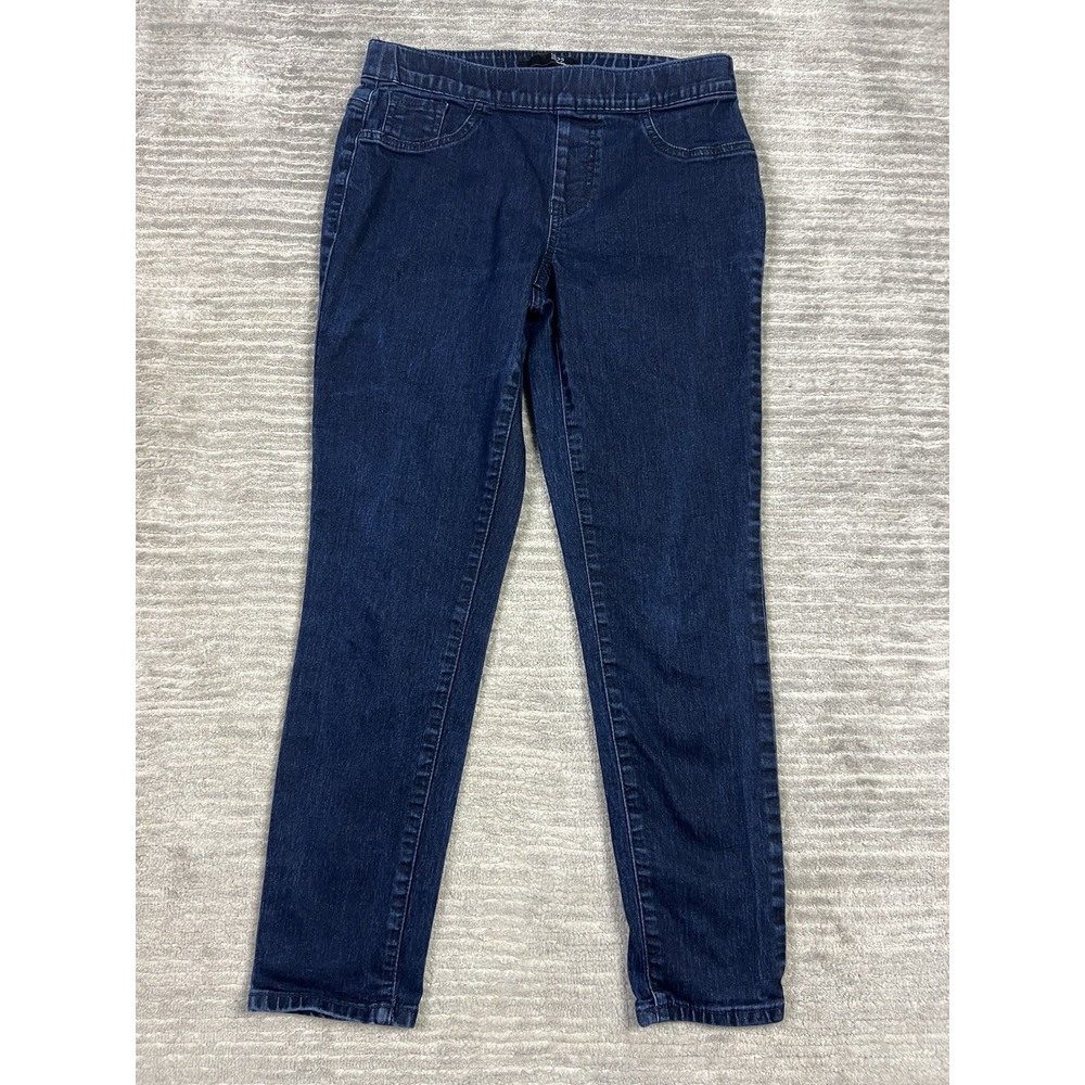 1822 Denim Jeans Womens 6 Blue Dark Wash Jegging Pull On Cotton Blend